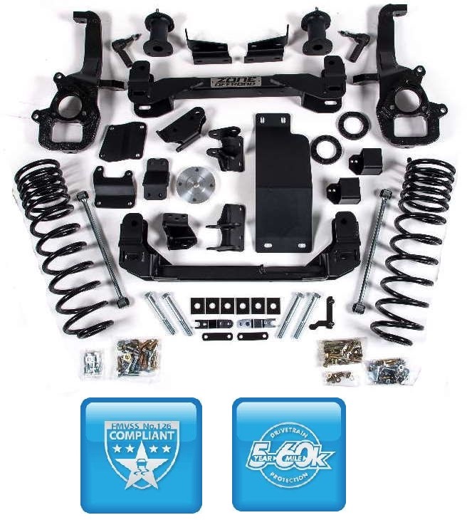 Zone Suspension 4" lift kit, Fox Ad. shocks 19-up Ram 1500 4WD
